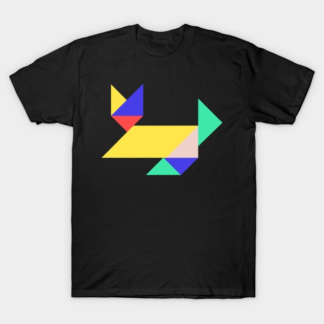 geometric cat T-Shirt by A tone for life